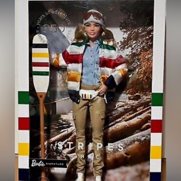 Barbie 350 Years of Adventure Hudson Bay Canada HBC Stripes Limited Edition - Picture 1 of 8